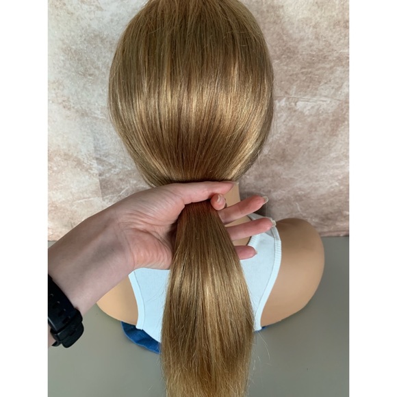 Human Hair Golden Blonde Lace Front Wig - Picture 10 of 10